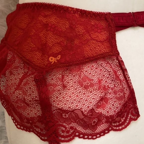 Victoria’s Secret vintage Red orange garter lace skirt - Picture 7 of 10